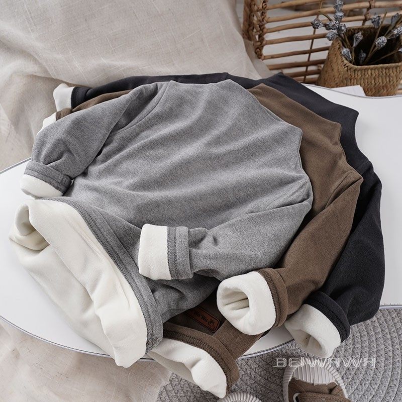 软软糯糯~儿童加绒保暖半高领打底T恤 男女宝宝加绒软弹体恤衫,童装/婴儿装/亲子装,T恤,淘宝优惠券,粉丝福利购,淘宝优惠卷