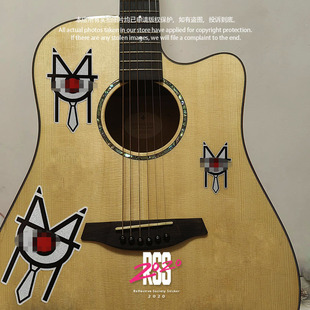 国内摇滚乐队梅卡德尔乐队周边贴纸防水反光吉他汽车摩托电动车贴