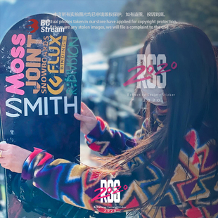 适用于BC MOSS滑雪板板贴板画防水反光套装雪友汽车玻璃贴纸