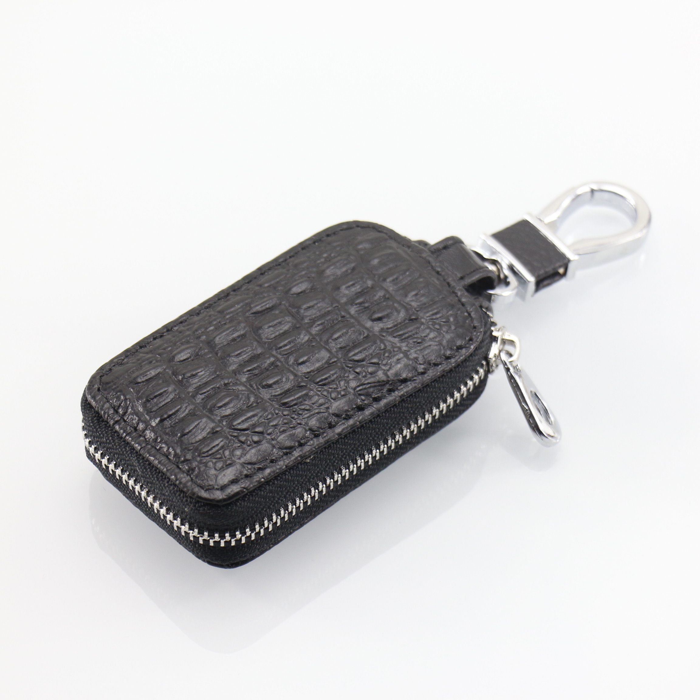 真皮遥控器钥匙包拉链青年大容量汽车钥匙包牛皮双层防盗门日韩