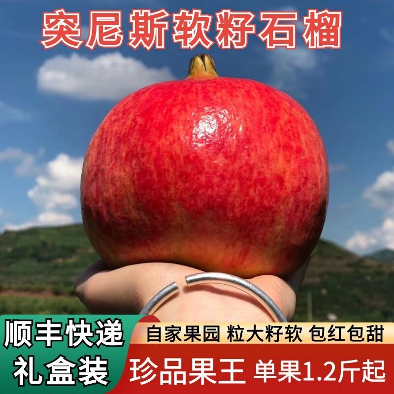 突尼斯软籽石榴特级果王礼盒顺丰