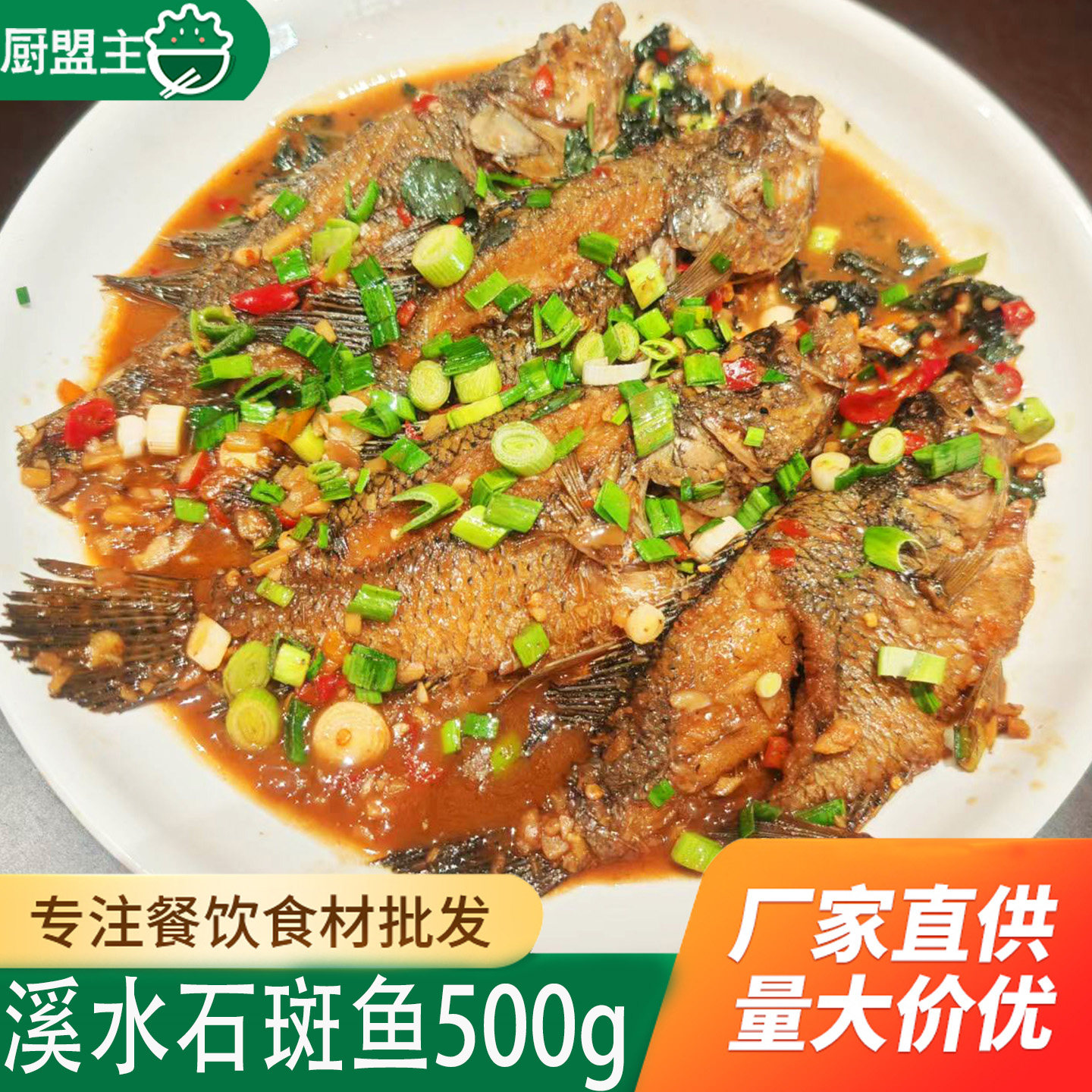 溪水石斑鱼500g酒店餐饮商用新鲜冷冻腌制红烧清蒸烧烤半成品食材