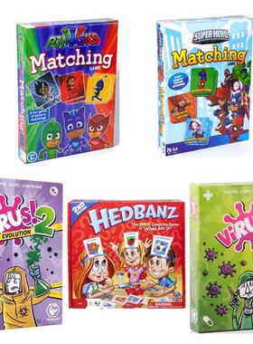 外贸英文版Hedbanz病毒感染卡牌游戏家庭亲子聚会娱乐卡牌