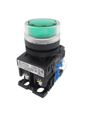 富士款22孔径透明全防护型凸头带灯按钮AR22G4L-10E4W10E3W白色