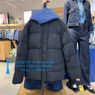 正品Levis李维斯2025年黑色连围巾保暖 男士羽绒服外套00511-0001