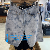 正品 0007 001JM Levis李维斯2025年478宽松直筒做旧染男士 牛仔短裤