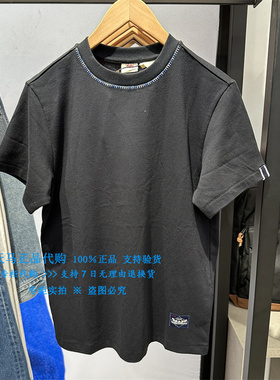正品Levis李维斯2024年秋新款黑色纯棉圆领男士短袖T恤001DQ-0000