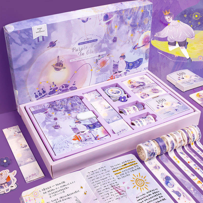 Hand account The suit girl lovely Net Red Hand book tool Material Science full set Gift box ins Wind diaryin the Electronic Dictionary/Electronic paper book/Stationery , The paper book , Notebook/Notepad  category - from Buy2taobao.com to provide professional Taobao agent buy service
