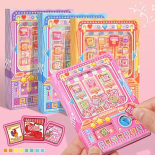 A7零食扭蛋机口袋本可爱趣味全彩内页笔记本解压卡通创意手账本子