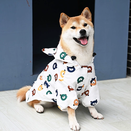 Дороги собаки, десятилетний магазин, семь размеров плащ, плащ, домашняя собака, мультфильм -медведь водонепроницаемая одежда, Шиба Ину, Коргитаи
