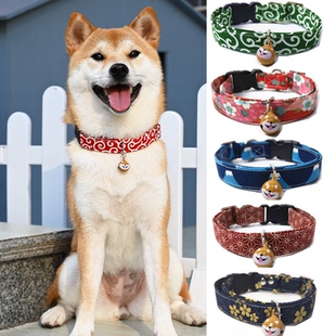 柴犬柯基宠物小型犬用脖圈颈圈 芮柴家唐草纹项圈 日式 狗项圈