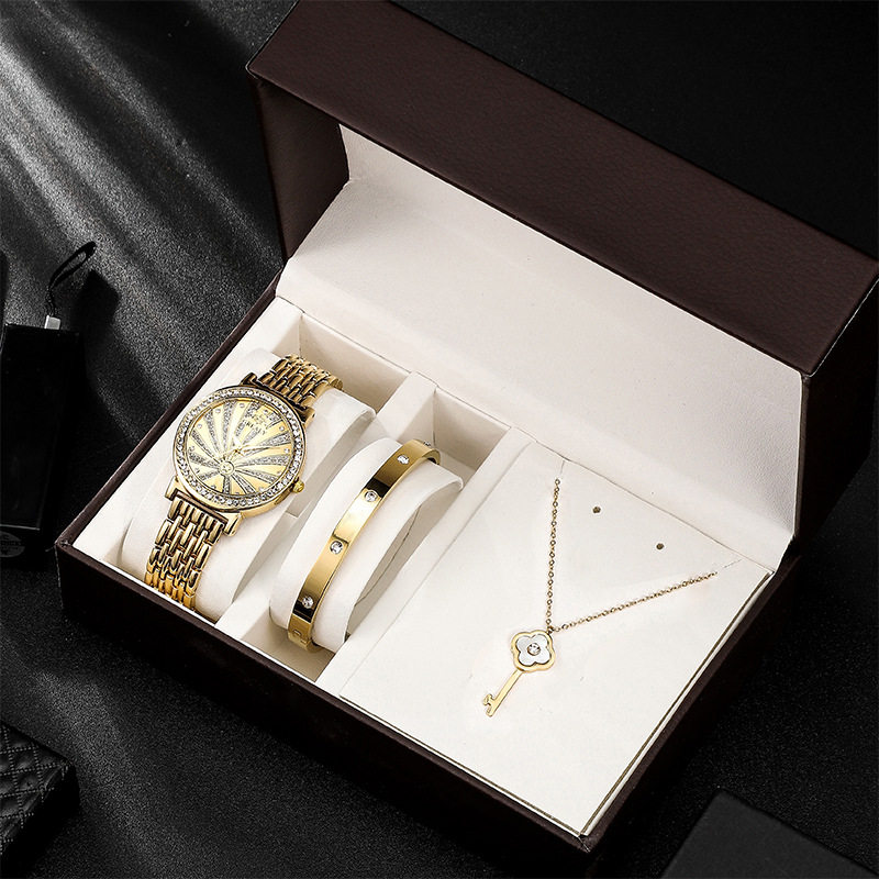 手表套装women watch bracelet necklace set lady gift jewelry