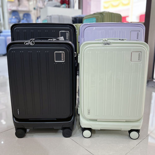 正品新秀丽旗下美旅行李箱前开口密码箱深仓大容量旅行箱新款NK9