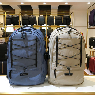 正品新秀丽双肩包多功能超轻巧名牌背包简约百搭防水学生书包QG3