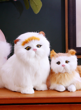 仿真猫咪可爱玩偶静态模型摆件