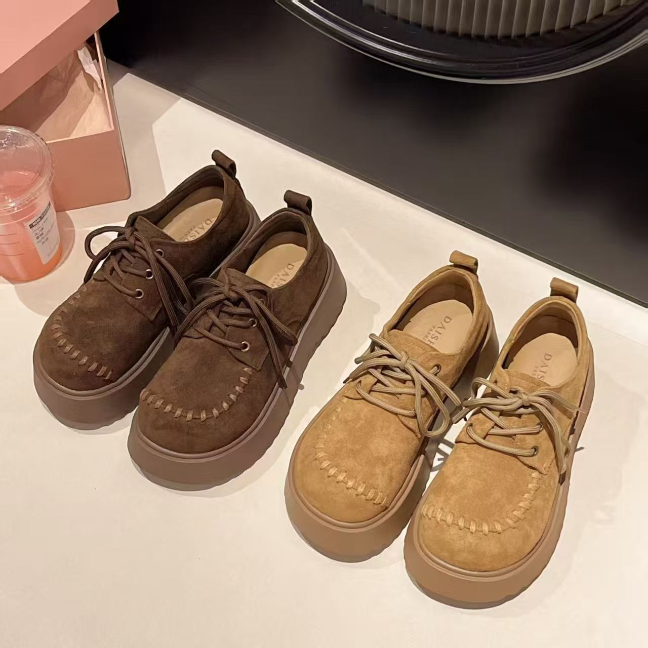 XY8323高定系带厚底勃肯鞋