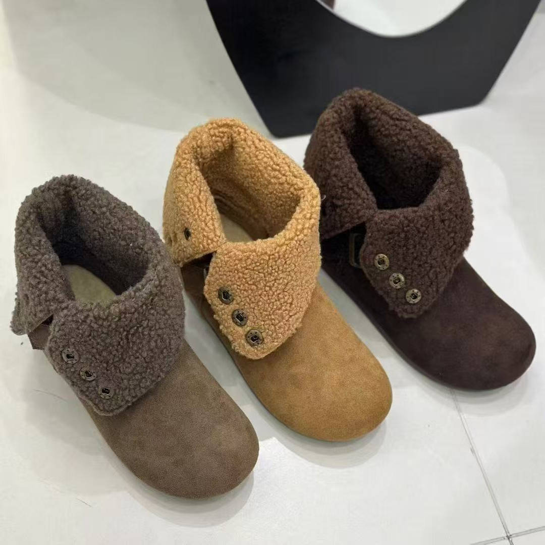 BH16815冬季新款韩版加绒二穿时尚休闲靴