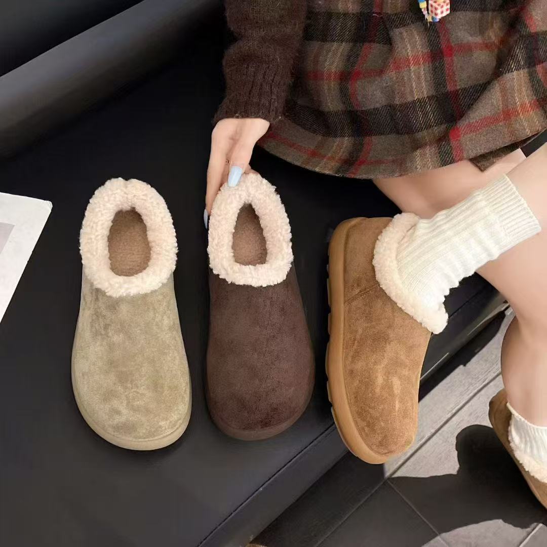 【妮娅专享】FX5012冬季新款加绒深口勃肯鞋