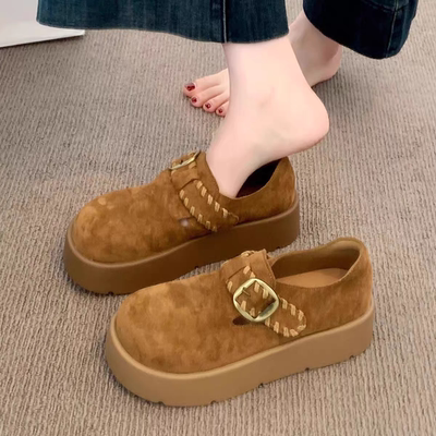 XY8328高定厚底手工编织边扣勃肯鞋