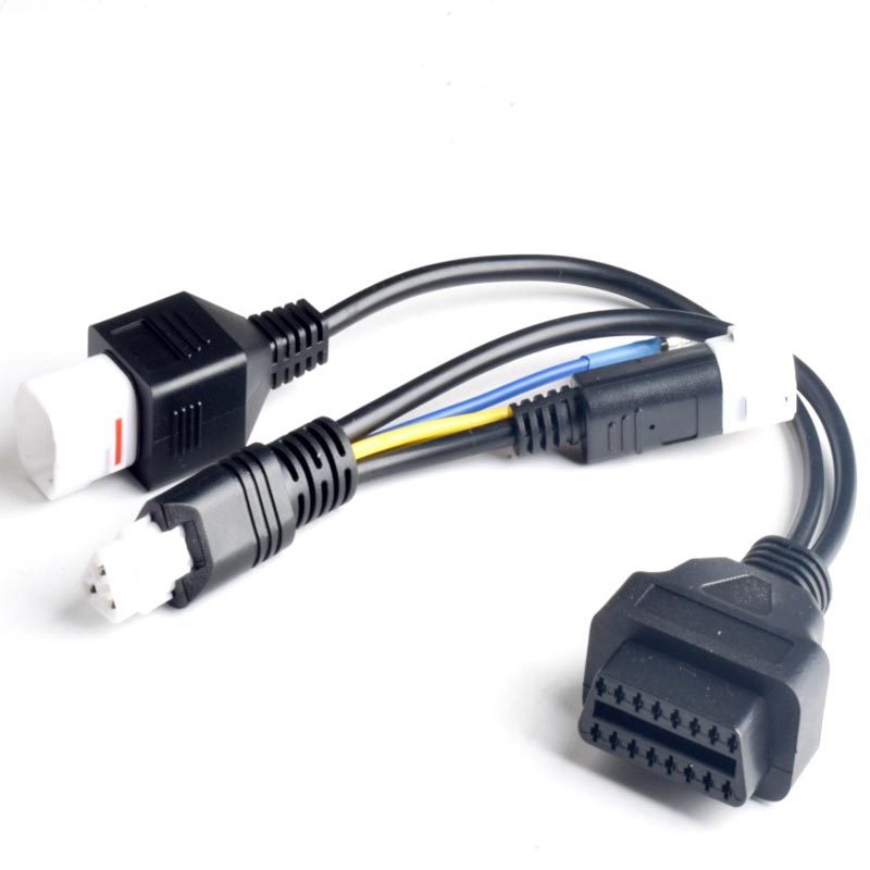 OBD16pin摩托车3pin+4pin转针线