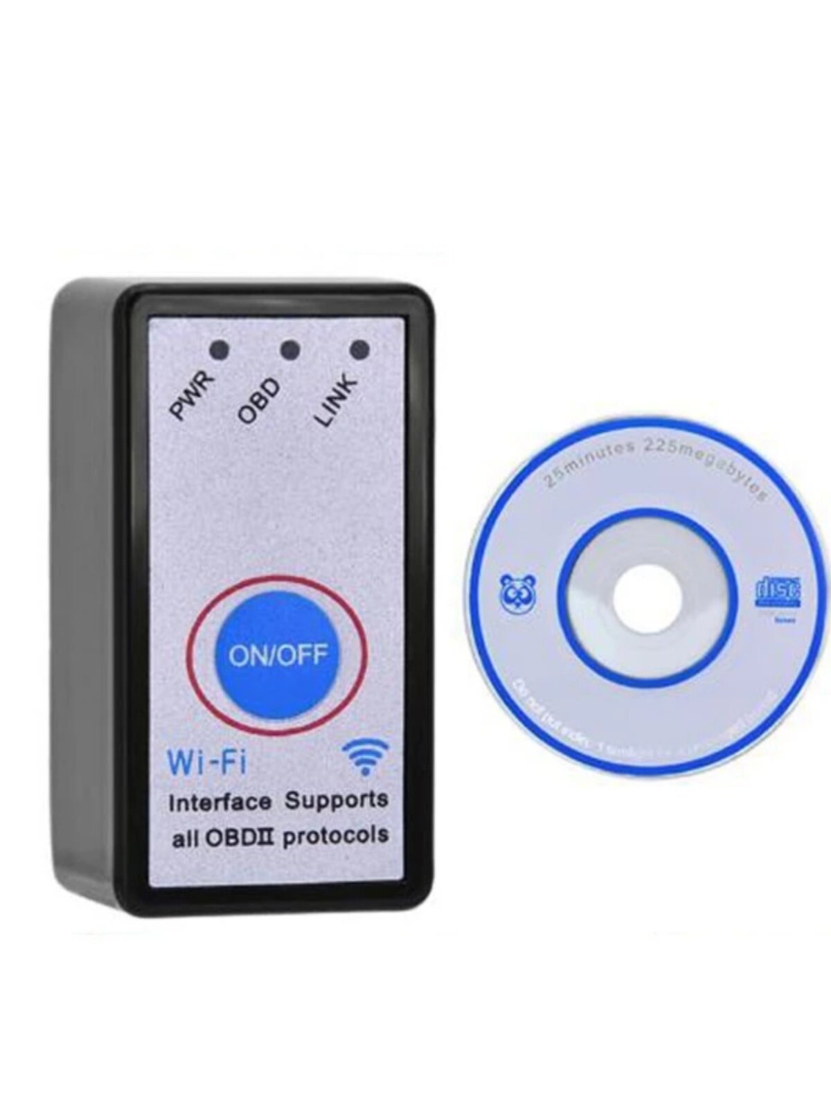 ELM327 WIFI 스위치 블랙 스위치 안드로이드용 영어 진단 도구