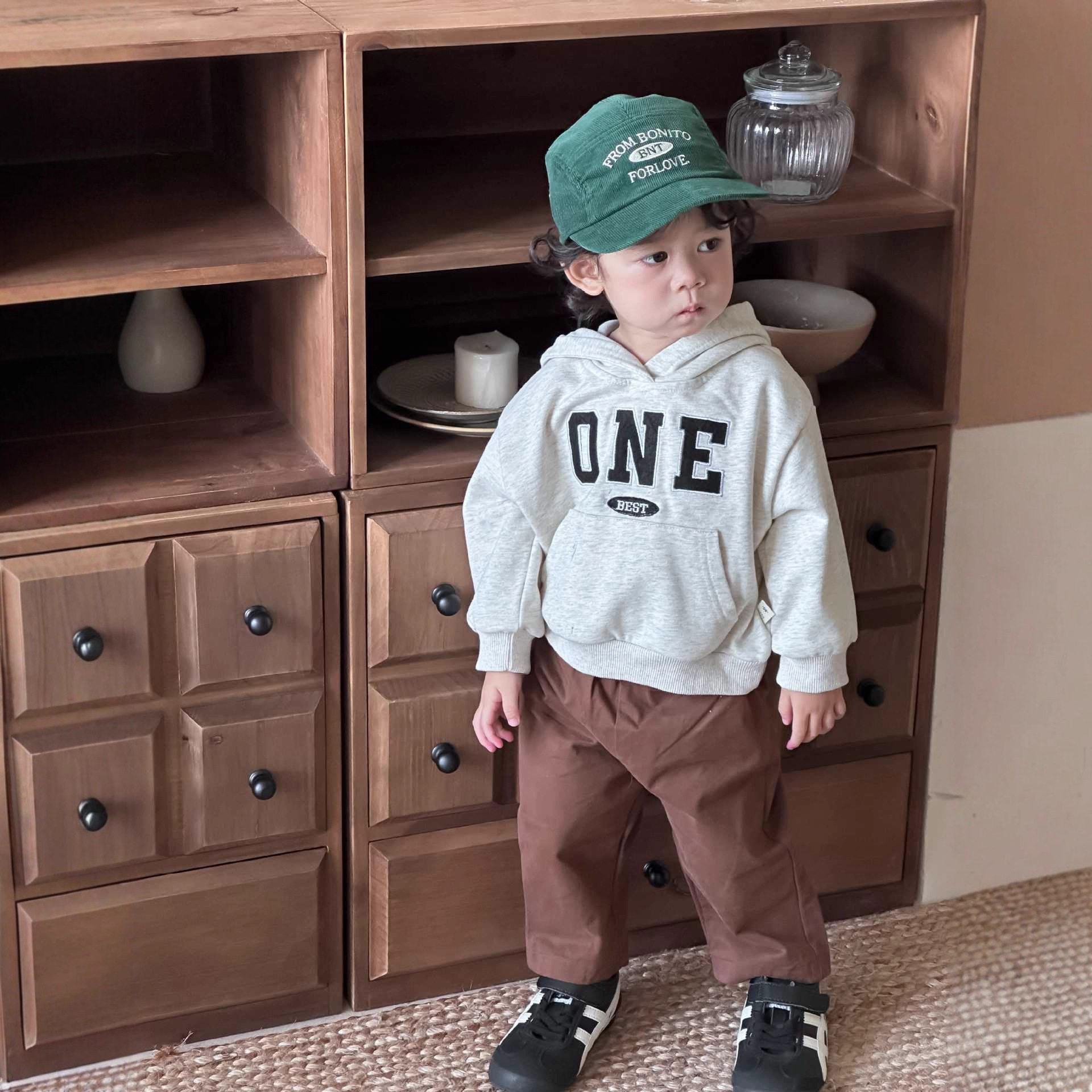 男宝宝春季连帽卫衣休闲裤2026新款服装韩版童装儿童春装男童套装