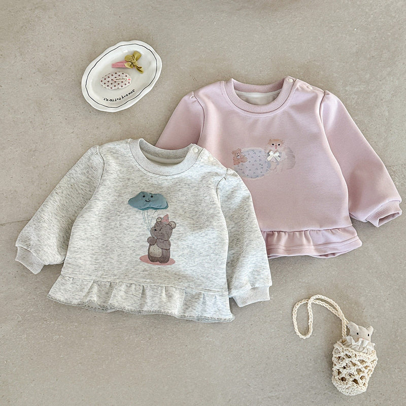 婴幼儿衣服春季新款女童卡通印花卫衣0-3岁女宝宝百搭花边上衣a类,童装/婴儿装/亲子装,卫衣/绒衫,淘宝优惠券,粉丝福利购,淘宝优惠卷