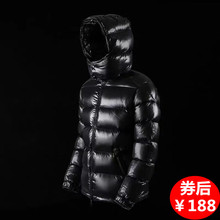 反季清仓特卖加厚羽绒服男短款亮面正品加绒保暖超厚冬装外套潮牌