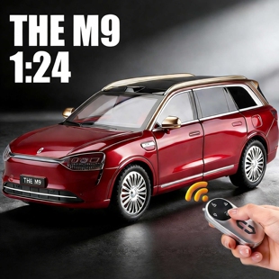 24问界M9钥匙遥控合金汽车模型仿真新能源SUV摆件儿童玩具礼物