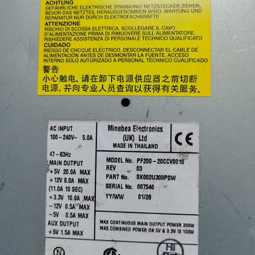 {议价}ME200S2CCCV10 200W 电源 PF200-20