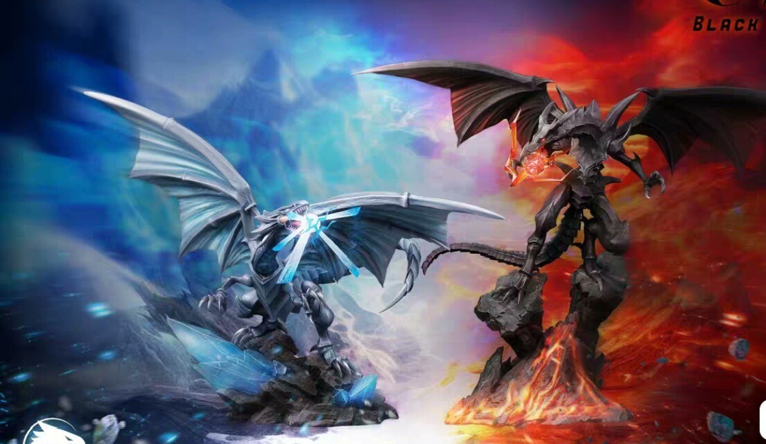 49模型 余震游戏王系列 青眼白龙 真红眼黑龙