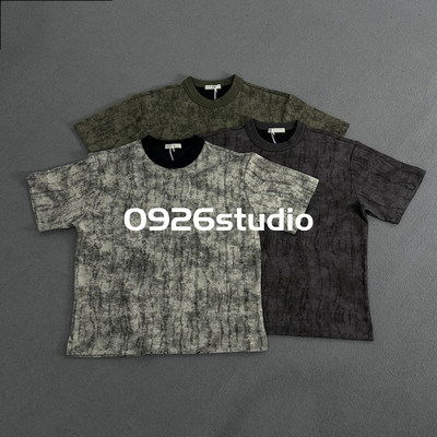 newvintage做旧重磅圆领短袖