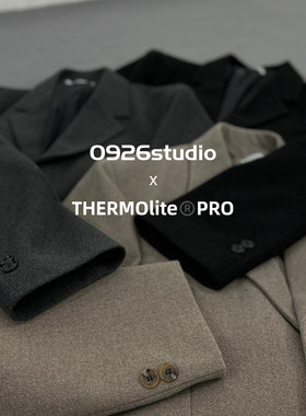 0926studio【自发热黑科技】加厚羊毛西装套装直筒西裤西服外套
