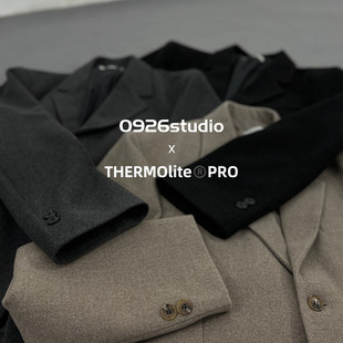 0926studio【自发热黑科技】加厚羊毛西装套装直筒西裤西服外套