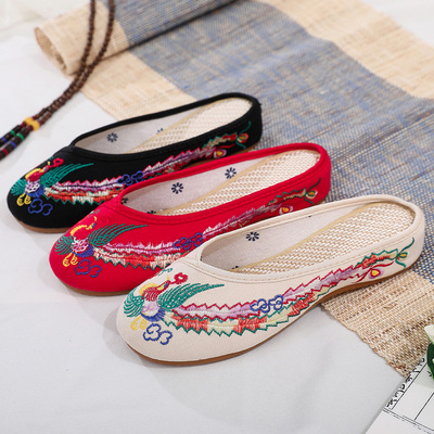 绣花鞋内增高居家女外穿凉拖鞋