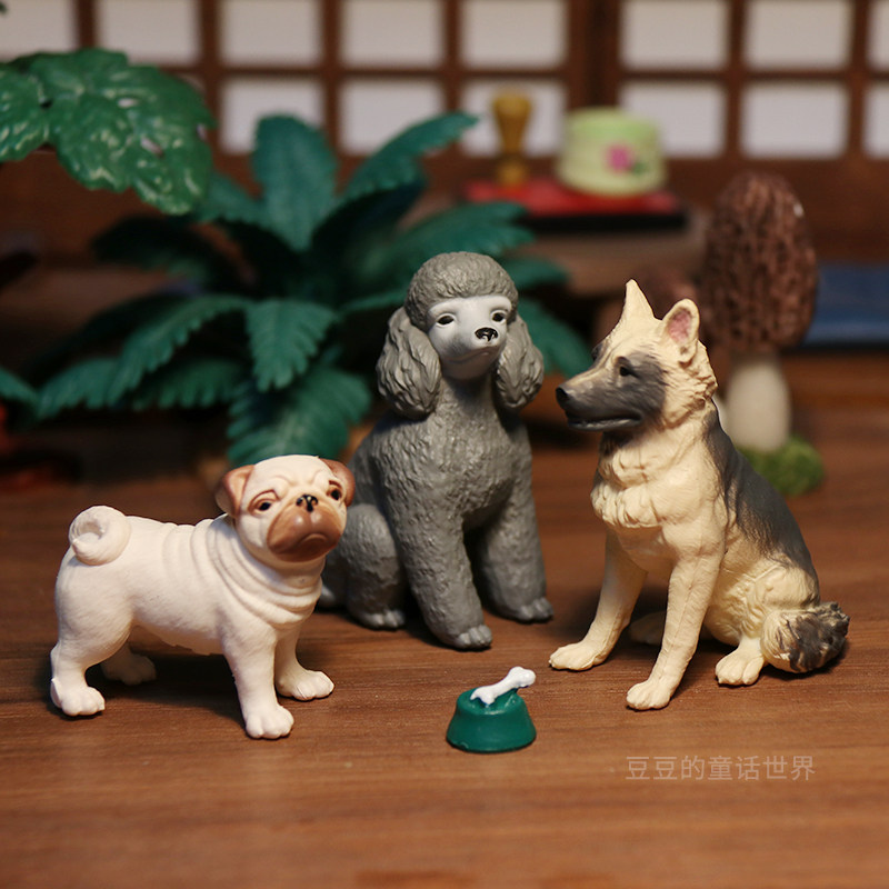 正版yell扭蛋名犬狗狗摆件贵宾犬牧羊犬巴哥比格拉布拉多动物玩偶