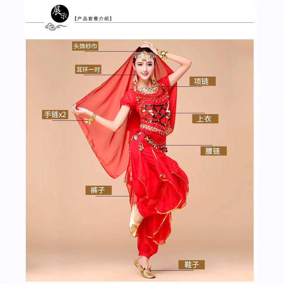 Y肚皮舞套装新款印度舞蹈服装演出服舞台表演服成人练习服女旋转