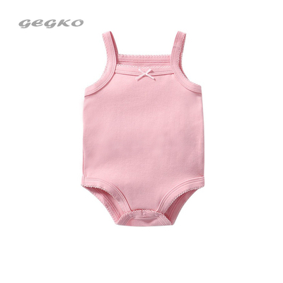 婴儿棉背心哈衣夏季宝宝吊带包屁