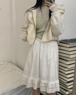 新款 蕾丝拼接半身裙 26春季 Form韩国东大门Morethanyesterday