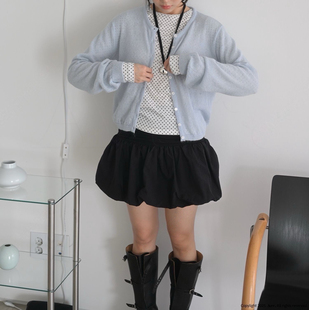 针织开衫 长袖 女 小鸡黄薄款 Form韩国东大门arr25年春夏新款