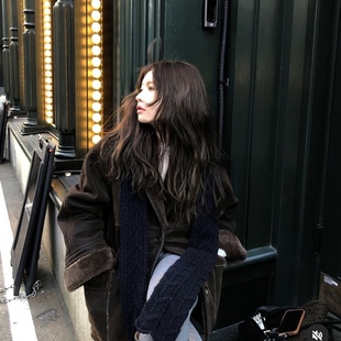 折Form韩国东大门正品 25新秋冬Morethanyesterdayv毛领外套 代购