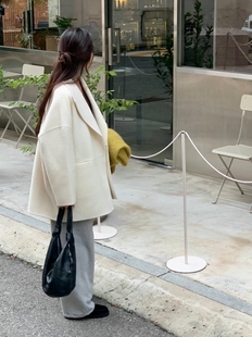 百搭宽松显瘦毛呢外套大衣 时尚 form韩国2025冬季 logarden新款