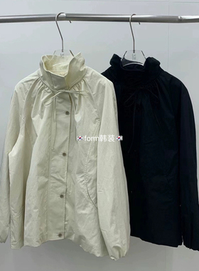 form韩国东大门代购秋loveyousomuch设计师款立领夹克外套