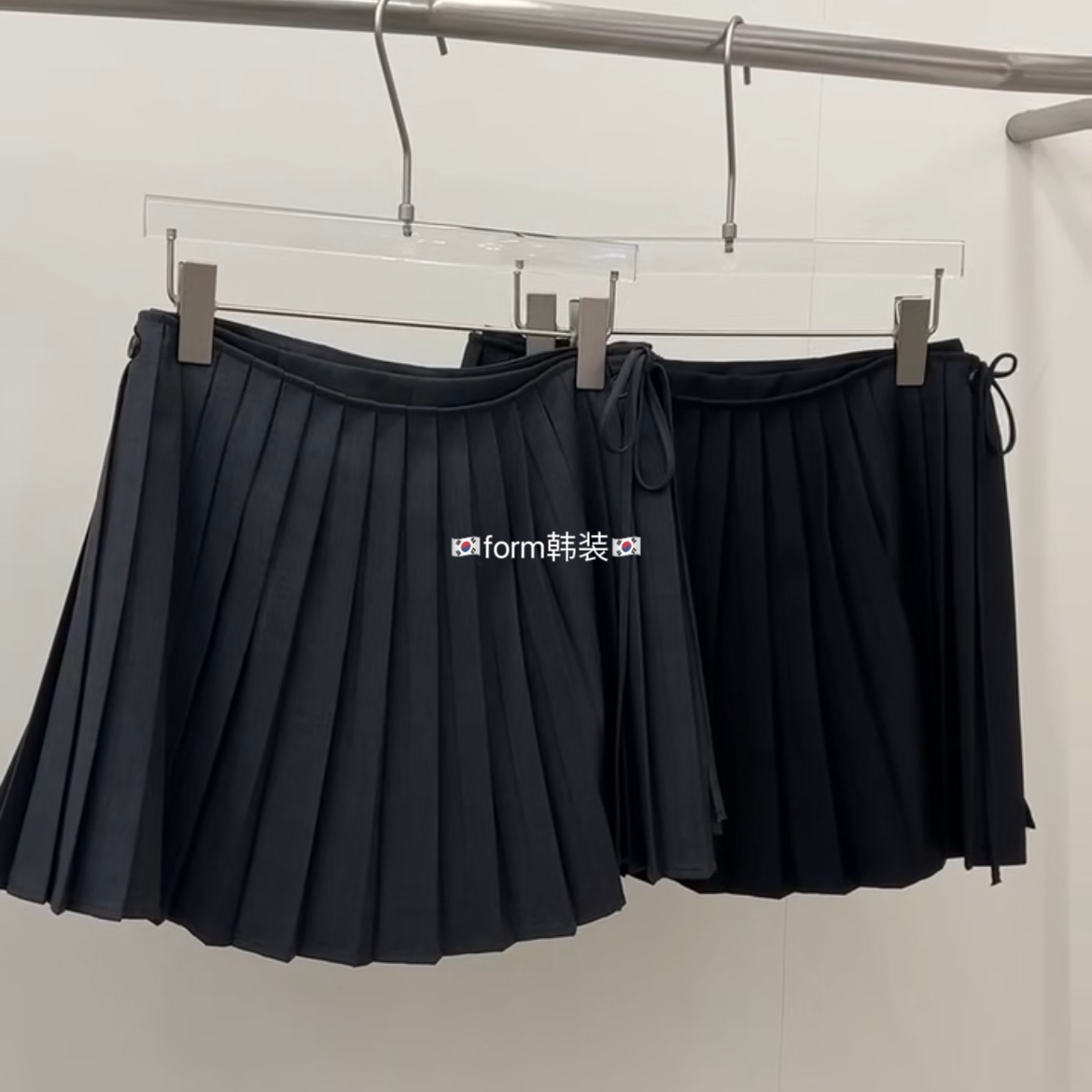 form韩国东大门代购24秋冬loveyousomuch设计师款百搭百褶裙