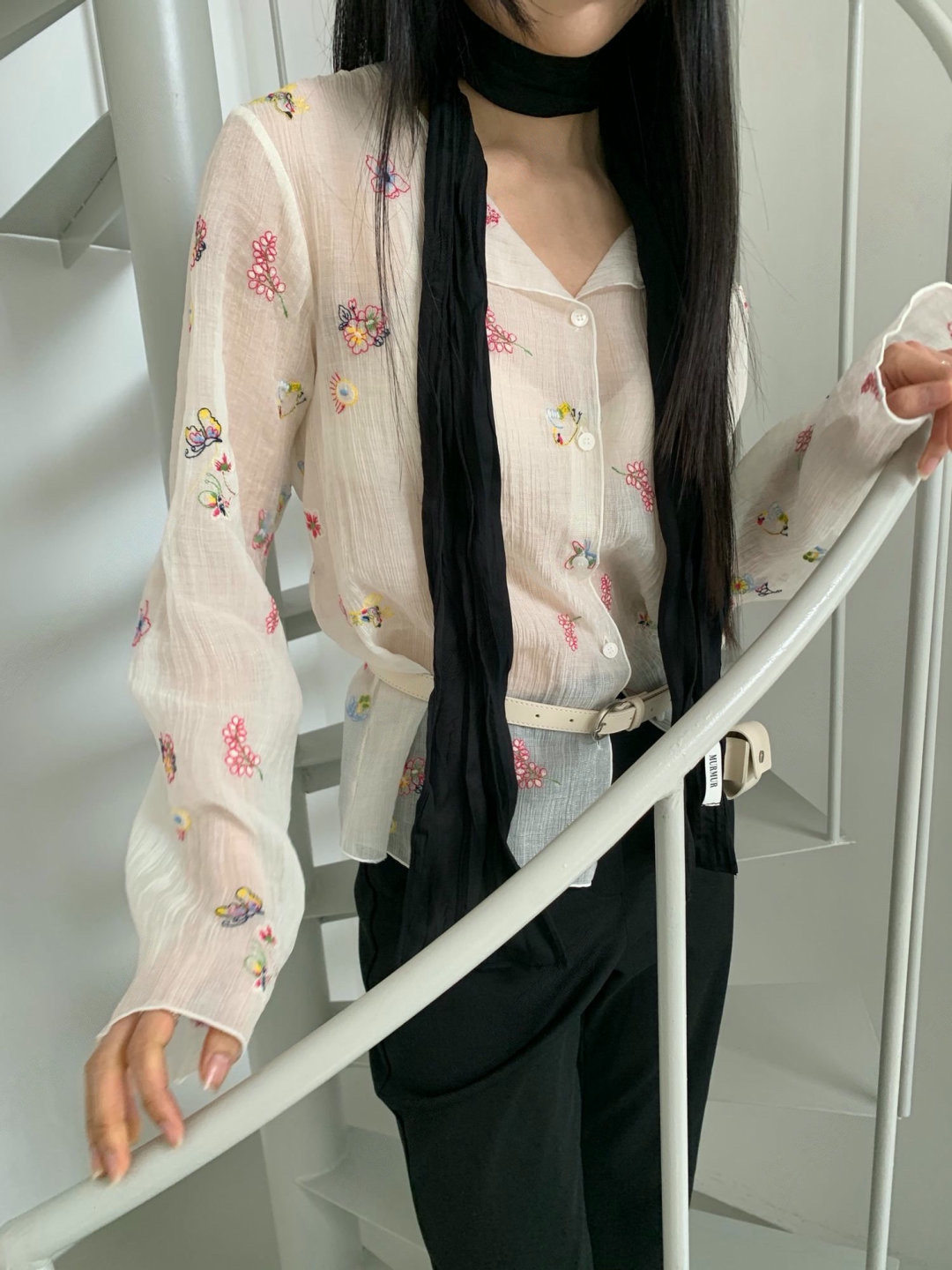 Form26新春韩国东大门murmur韩系时尚百搭刺绣衬衫