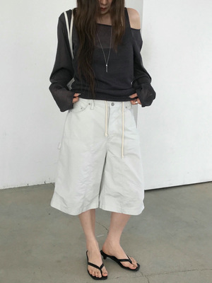 Form26新春韩国东大门nuese韩系时尚百搭宽松休闲七抽绳七分裤女