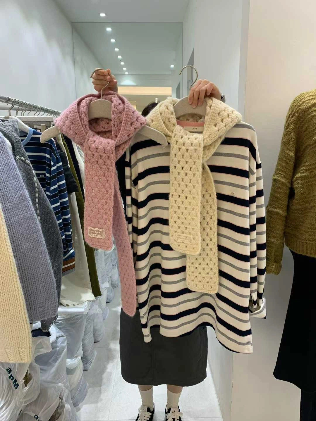 form韩国2025秋季asome新款时尚百搭宽松围巾