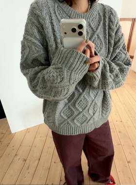 form韩国2025秋季DeVENTI新款时尚百搭宽松显瘦针织衫毛衣