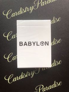Fontaine Babylon 白色方丹扑克牌 夜光方丹花切扑克 发光扑克牌