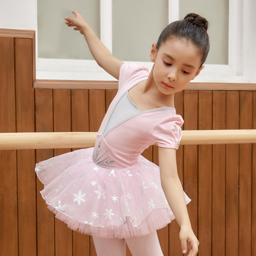 偲珂莉女童纯棉舞蹈服练功刺绣